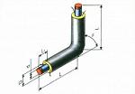 Отвод  стальной с тепловой изоляцией из пенополиуретана (ППУ) с защитной оболочкой