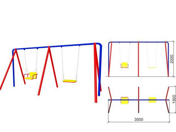 Качели двойные