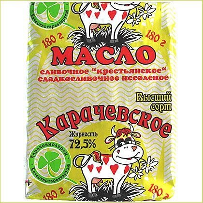 Масло «Крестьянское» сладкосливочное несолёное