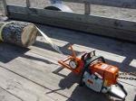 Лебедка тяговая трелевочная с приводом от бензопилы