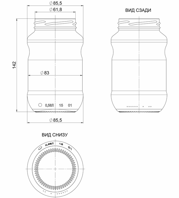 Банка лакония ТО-66-580 Банка лакония ТО-66-580