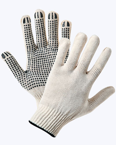 Трикотажные Хб перчатки с ПВХ