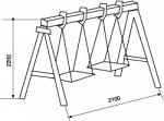 Качели сдвоенные, качели.