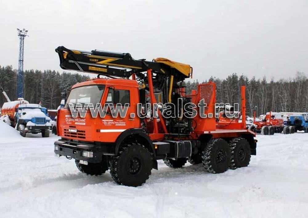 Лесовоз на шасси автомобиля Камаз 43118 с гидроманипулятором ОМТЛ-97 Лесовоз на шасси автомобиля Камаз 43118 с гидроманипулятором ОМТЛ-97