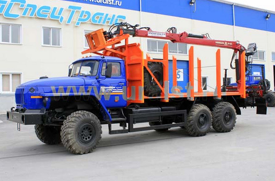 Сортиментовоз на шасси Урал 4320 с гидроманипулятором СФ-62 УСТ-54538 Сортиментовоз на шасси Урал 4320 с гидроманипулятором СФ-62 УСТ-54538