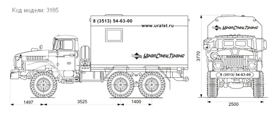 Транспортно-бытовая машина УСТ-54532 (шасси Урал 4320-1151-41) Транспортно-бытовая машина УСТ-54532 (шасси Урал 4320-1151-41)