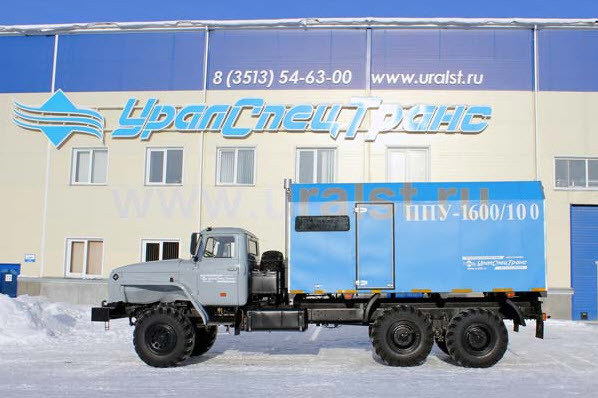 Передвижная парообразующая установка ППУА-1600/100 на шасси Урал 4320