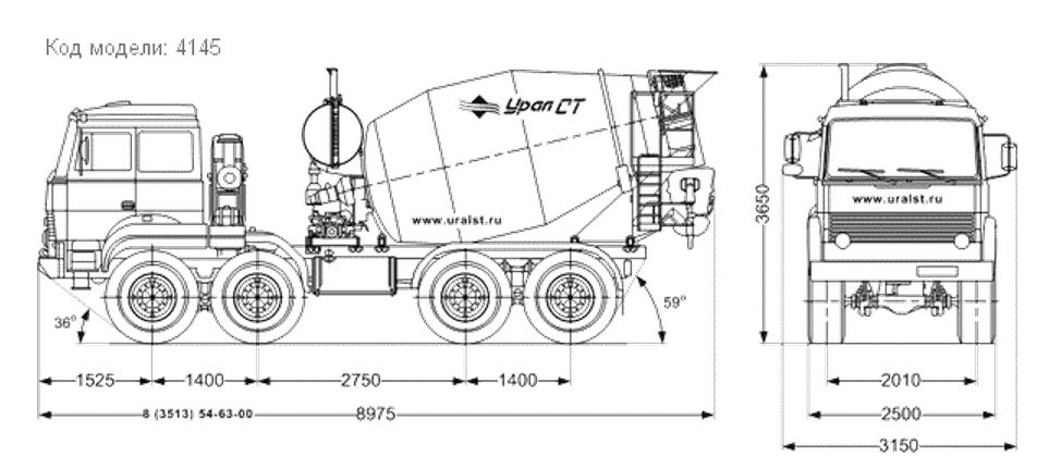 Ширина камаза с зеркалами. Габариты КАМАЗ бетономешалка 6 м3. КАМАЗ миксер 9 кубов габариты. Габариты КАМАЗ автобетоносмеситель 7м3. Габариты миксера на базе КАМАЗ на 7 кубов.