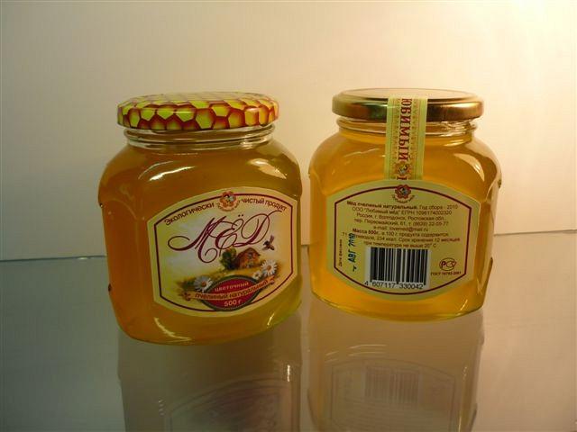 Мед натуральный цветочный, ст/б 500гр