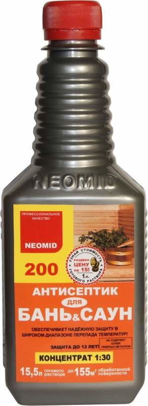 Антисептик для бань и саун neomid 200
