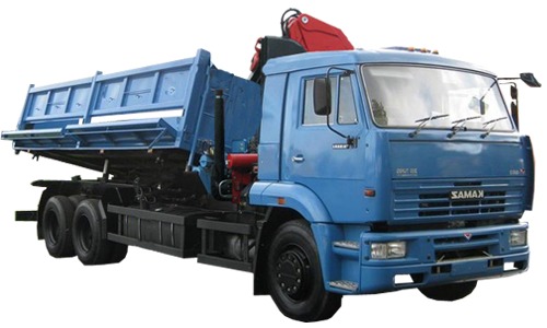 Самосвал на шасси КамАЗ 65115 с КМУ Самосвал на шасси КамАЗ 65115 с КМУ