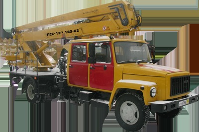 Автовышка ПСС-121.18 на шасси ГАЗ-3309 с двойной кабиной Автовышка ПСС-121.18 на шасси ГАЗ-3309 с двойной кабиной