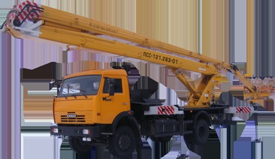 Автовышка трехколенная ПСС-121.28-01 на шасси КамАЗ-43253 Автовышка трехколенная ПСС-121.28-01 на шасси КамАЗ-43253