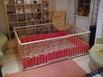 Большой детский манеж 1,5х2,0м деревянный с калиткой