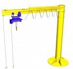 Краны консольные стационарные электрические с ручным поворотом консоли до 5 т