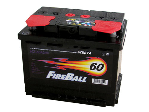 Батареи аккумуляторные FIRE BALL 6СТ-60А3