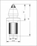 резец дорожный 22