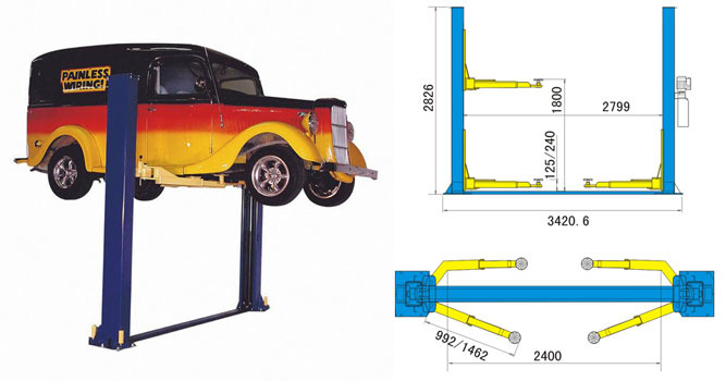подъемники автомобильные 2-х стоечные, 4-х стоечные