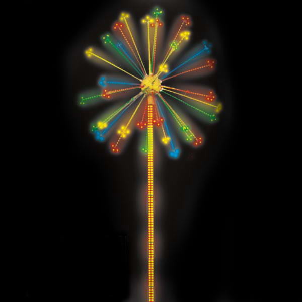Светодиодный фейерверк салют-шар с лучами диаметр 4 метра