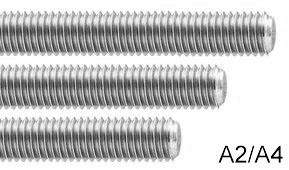 Шпильки резьбовые DIN975 нержавеющая сталь А2 и А4