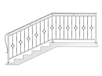 Перила кованые 20003