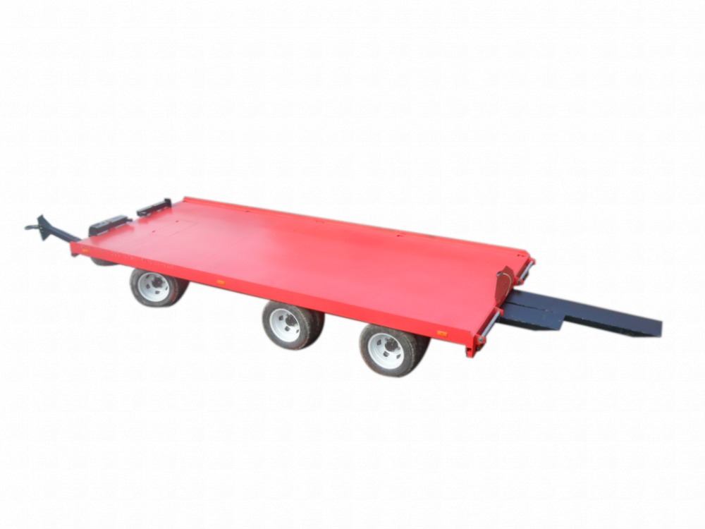 Прицеп трехосный  с трапами г/п 8 тонн, для перевозки спецтехники и оборудования, с передней поворотной осью