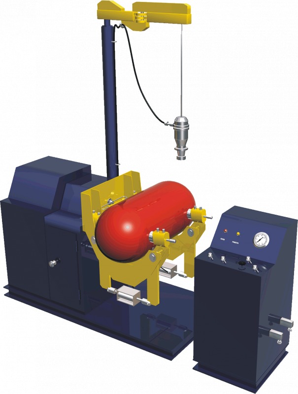Установка для испытаний баллонов на прочность водой ИПс