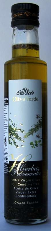 Масло оливковое Extra Virgin Oliva Verde сорт оливы Арбекина 100% с прованскими травами