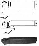 Резцы токарные подрезные отогнутые с твёрдосплавными пластинами
