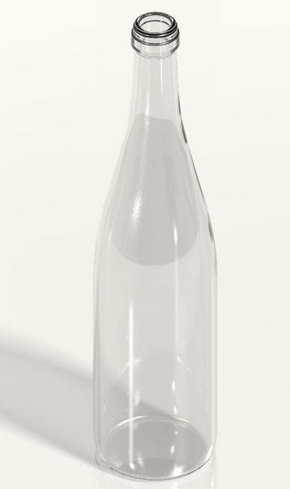 Бутылка из стекла бесцветная ПВ-700-Волот