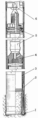 Снаряд ударно-вращательного бурения россыпей