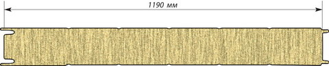 Стеновая сэндвич панель серии ISW с наполнителем из минеральной ваты (открытое крепление)