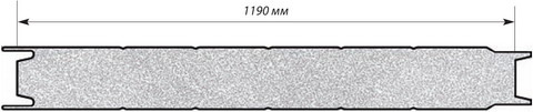 Стеновая сэндвич панель серии ISС с наполнителем из пенополистирола (открытое крепление)