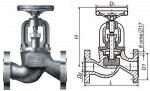Клапан стальной запорный проходной фланцевый 15с22нж