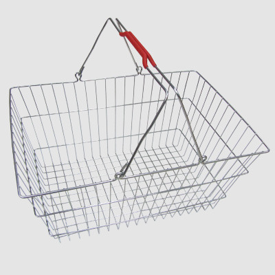 Корзина покупательская с цинковым покрытием, с 2 ручками