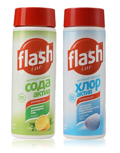 Чистящие порошки «FLASHine»