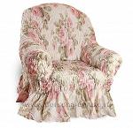 Чехол на кресло на резинке универсальный  "Чайная роза" Fantasy, Италия