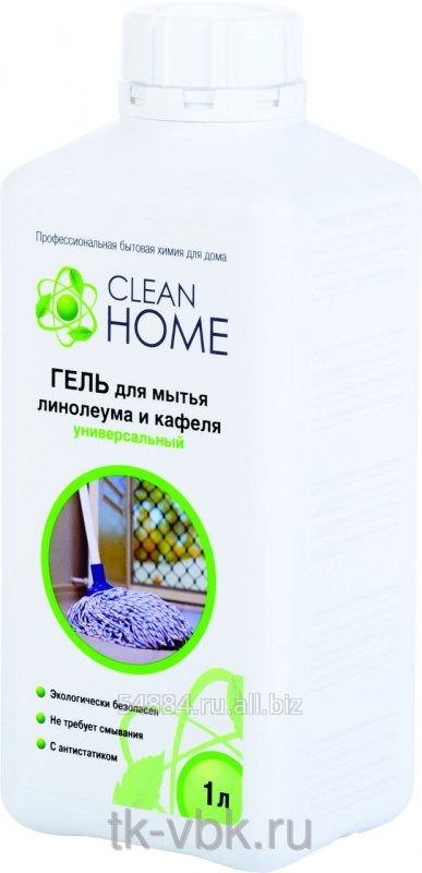 Гель для мытья линолеума и кафеля универсальный 1л CLEAN HOME