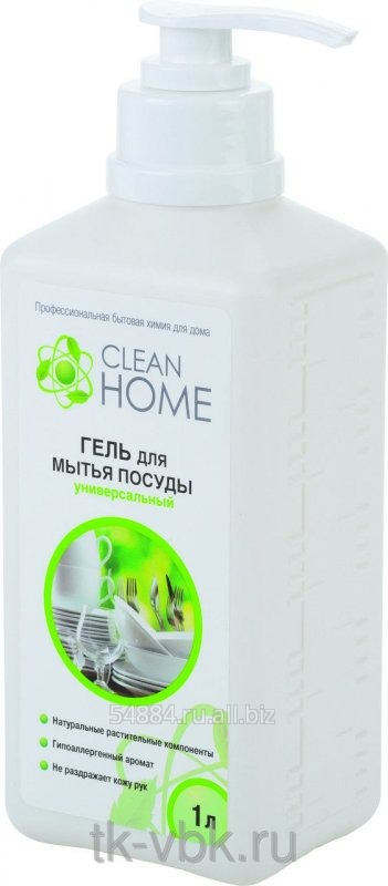 Гель для мытья посуды  с дозатором  1л CLEAN HOME