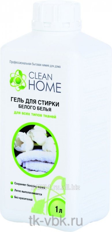 Гель для стирки белого белья 1л CLEAN HOME