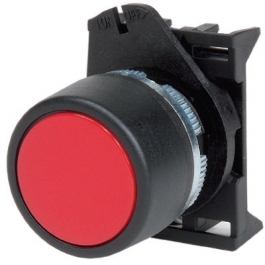 Кнопка плоская без фиксации,  красная код ABHTR1 DKC