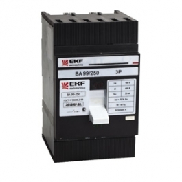 Выключатель автоматический 3п  125А 35кА ВА-99 ТМ рег. (mccb99-250-125)  EKF