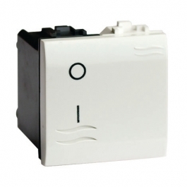 Выключатель двухполюсный  с подсветкой, белый, 2мод. (BRAVA) код 76122BL DKC