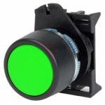 Кнопка плоская без фиксации, зеленая - серия Хром код ABHTR2C DKC