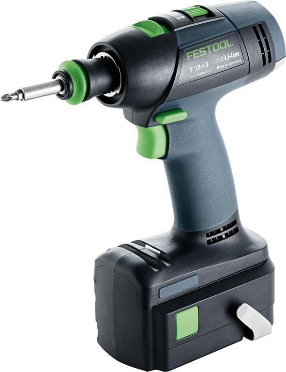 Аккумуляторная дрель-шуруповерт FESTOOL T 18+3 Li 3.0 Plus Box