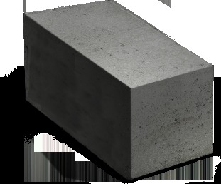 Пескоцементный блок фундаментный полнотелый