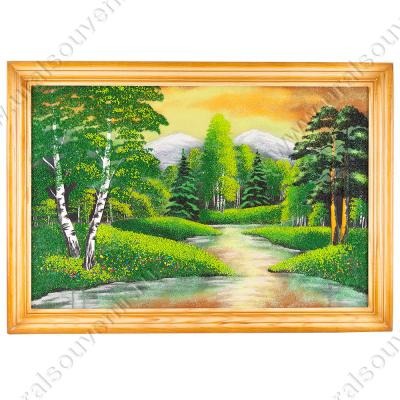 Картина Летний пейзаж багет дерево №6 40х60 см