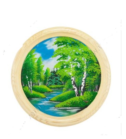 Панно на тарелке Летний пейзаж Д-40см