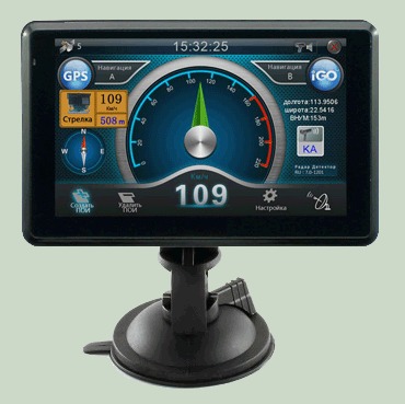 Автомобильный радар-детектор и GPS навигатор - 2 в 1 SUBINI GRD-505 (экран 5.0 дюймов)