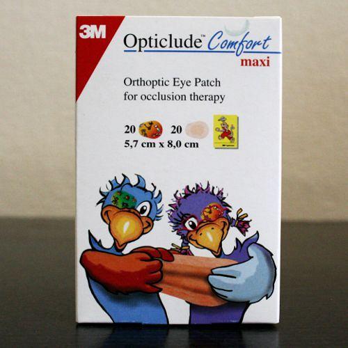 Глазные клеящие повязки 5,7 cм х 8,0 см цветные (40шт) 1648V Opticlude Comfort Maxi